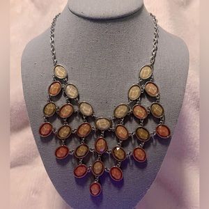 New York @ Company Statement Bib Multi Color Necklace